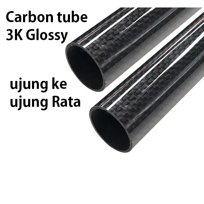 QUARKZMAN Kohlefaserrohr 500x40x37mm – 2er Set, 3K Hohlrohr Mit Glänzender Oberfläche, Für Quadcopter & DIY