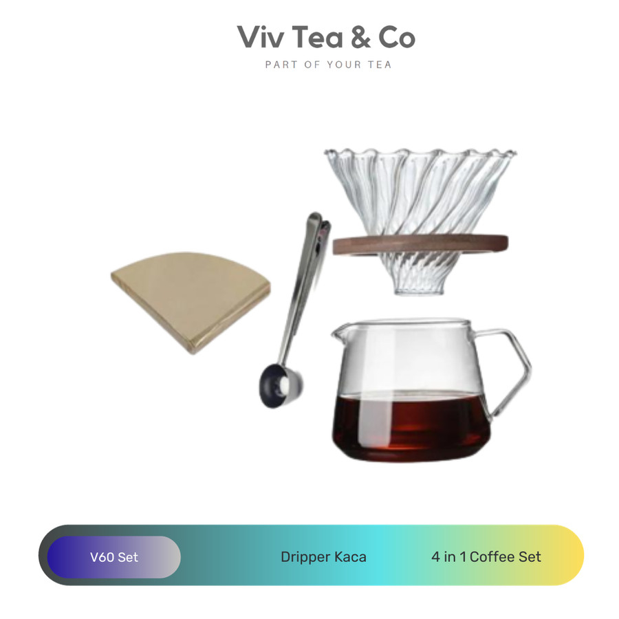 Jual Paket V60 Set Lengkap Dripper Server dan Kertas Filter Kopi Shopee Indonesia