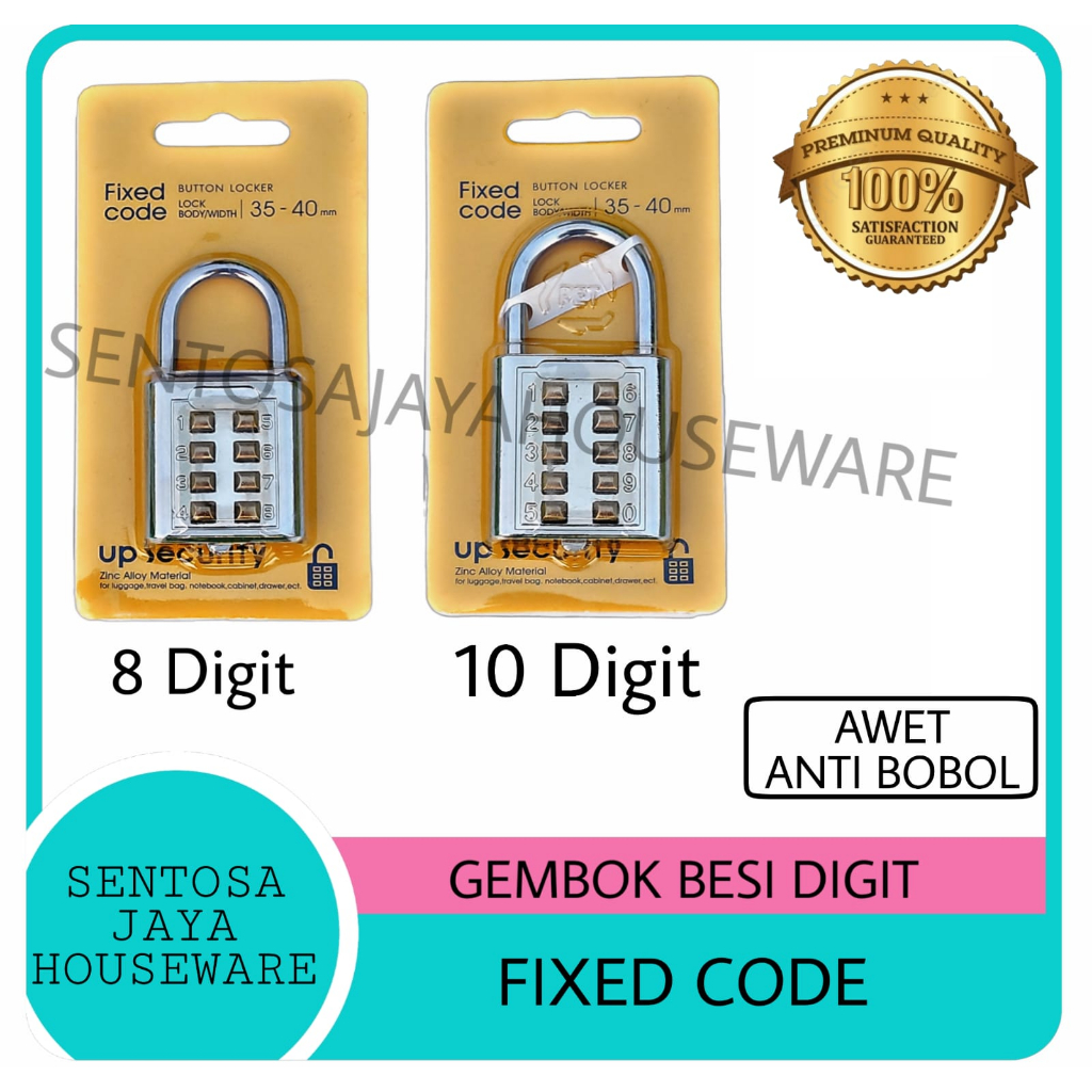 Jual Gembok Nomor Gembok Koper Tas Digit Gembok Kunci Kode Angka