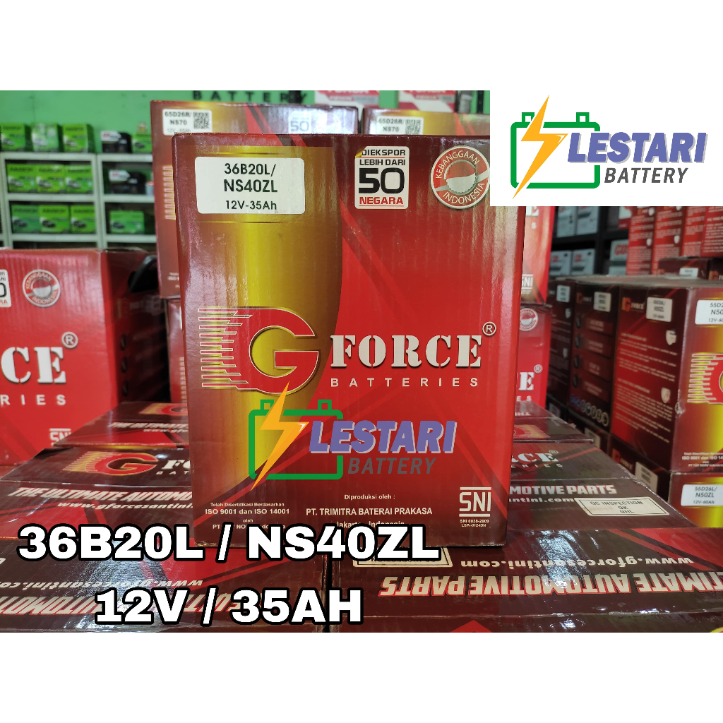 Jual Aki Basah Conventional Honda Mobilio G FORCE 36B20L / NS40ZL