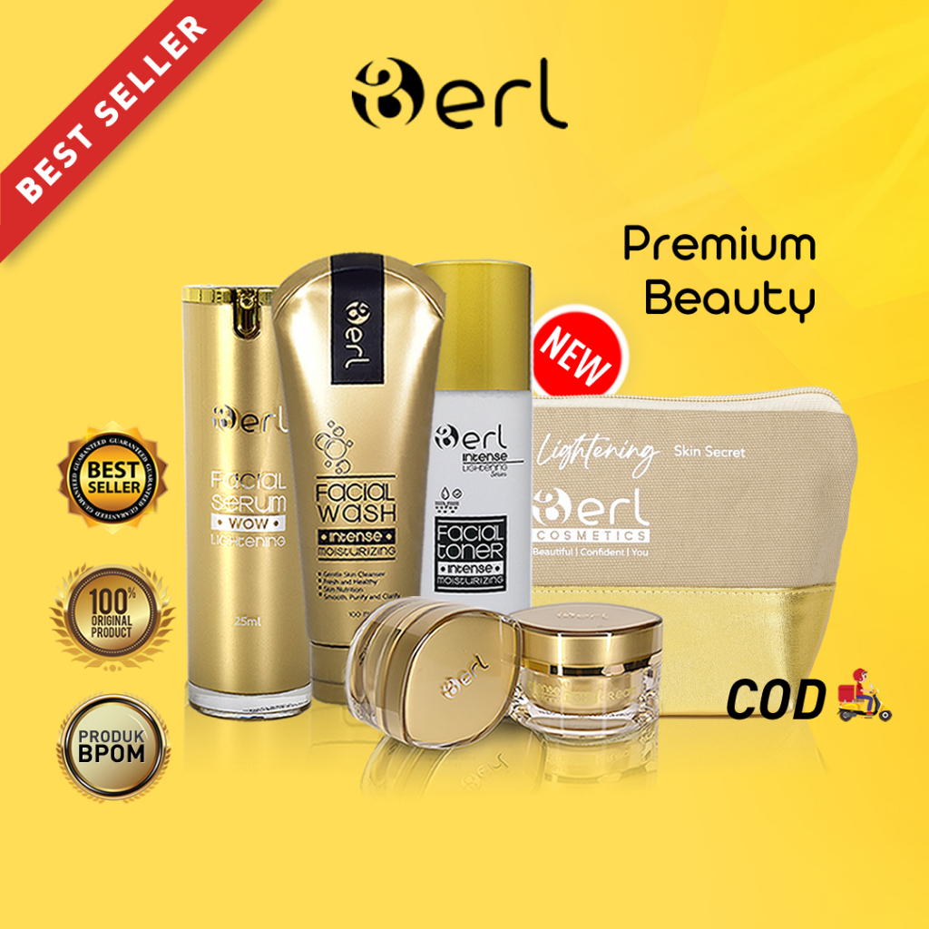 Jual B ERL PREMIUM BEAUTY PAKET B Erl Cosmetics Cream Dan Serum Wajah ...