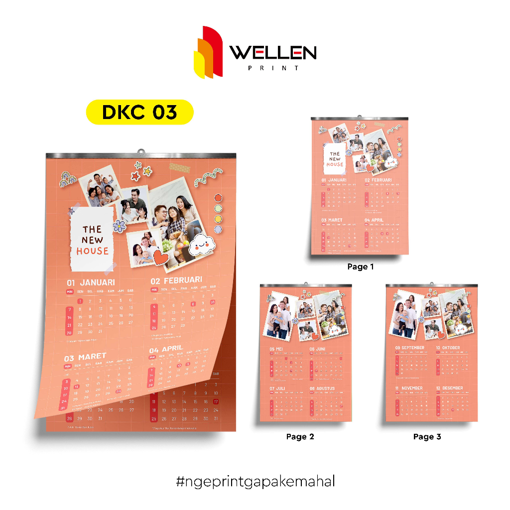 Jual WELLEN PRINT - Cetak Kalender Dinding 2024 / Print Calender Ukuran ...