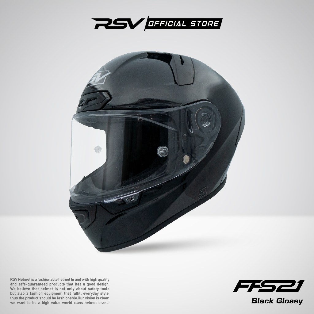 Jual HELM RSV FFS21 BLACK GLOSSY | Shopee Indonesia
