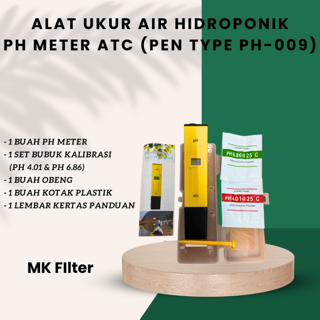 Jual Alat Ukur Air Hidroponik pH Meter ATC (Pen Type PH009) Shopee Indonesia