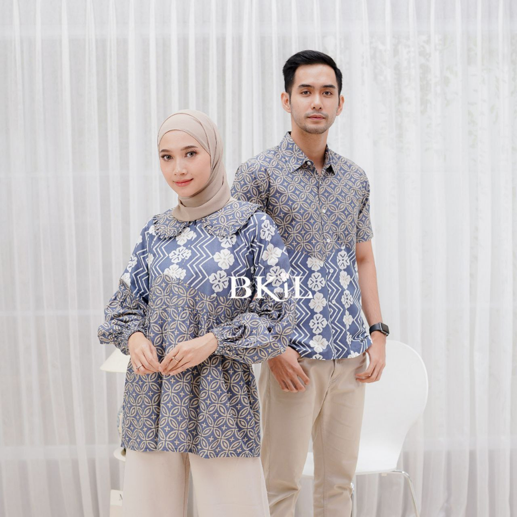 Jual Batik Couple Modern Baju Batik Wanita Blouse Batik Kerja Kantor ...