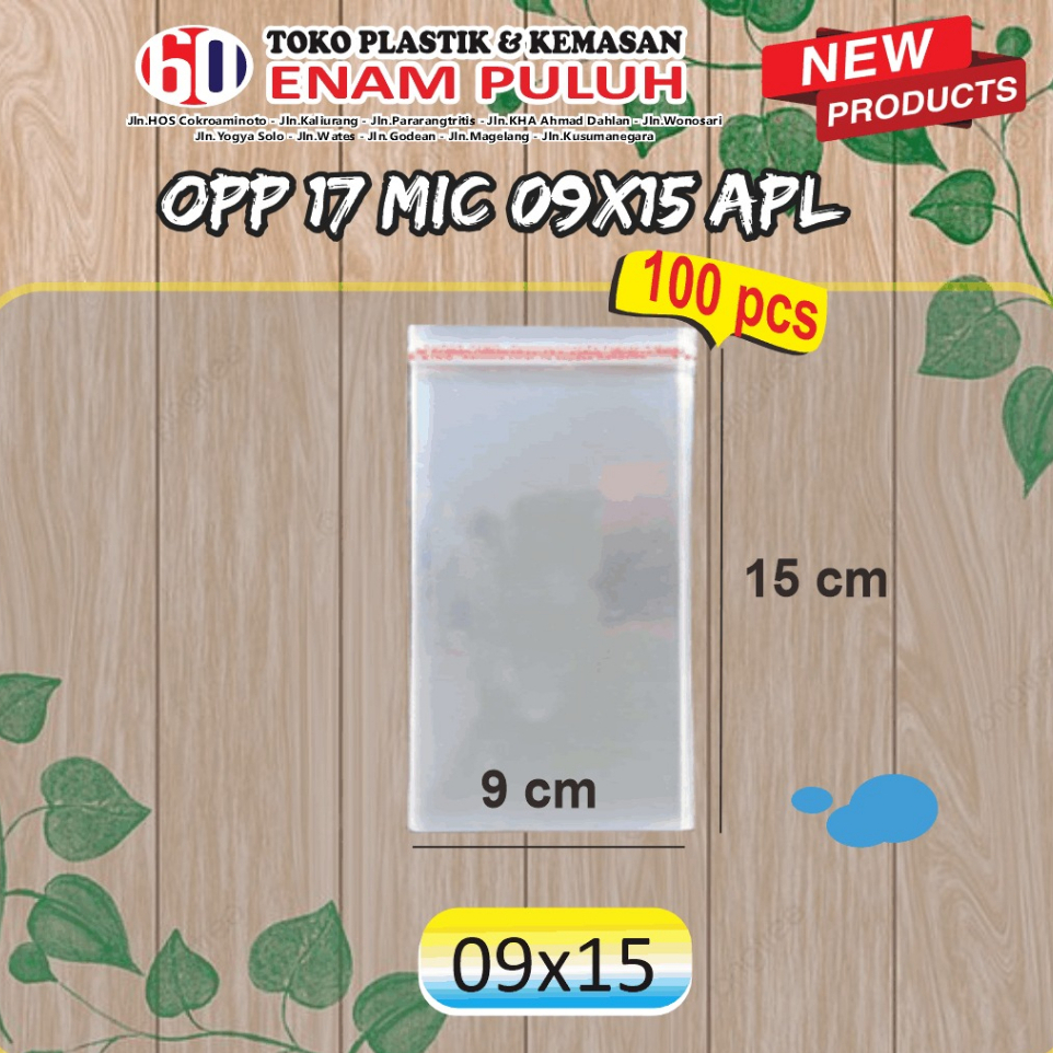 Jual Plastik Opp Lem Tebal 17mic Seal 100 Lembar Pcs Kaca 17 Micron