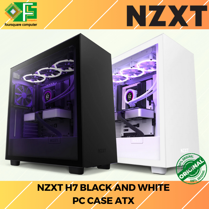 Jual Casing PC NZXT H7 Black dan White | PC Case ATX | Shopee Indonesia