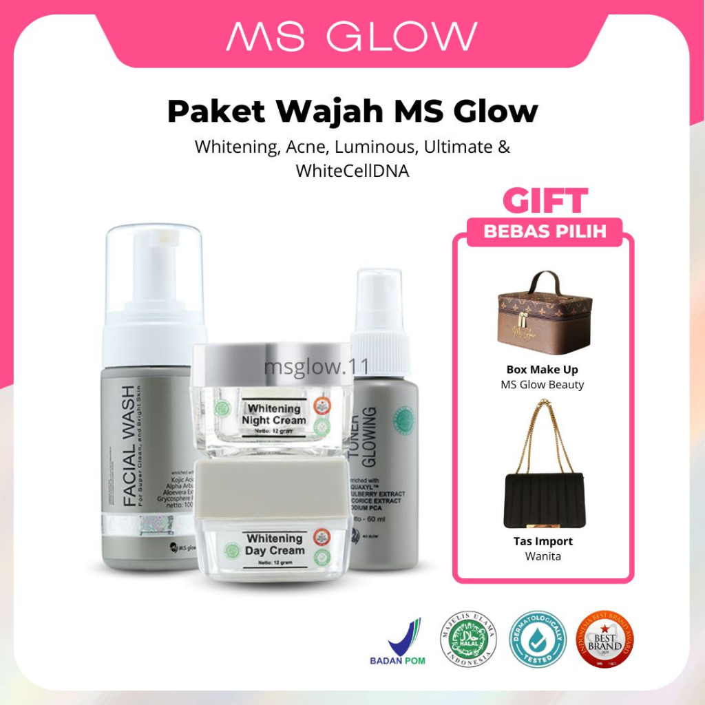 Jual Ms Glow Paket Wajah All Varian Original Shopee Indonesia