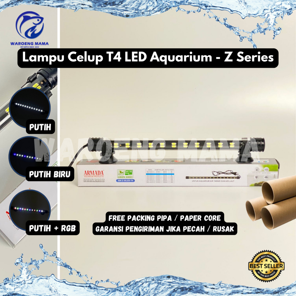 Jual Lampu Aquarium LED Celup Armada Z Seies Ukuran 20 30 40 50 60cm ...