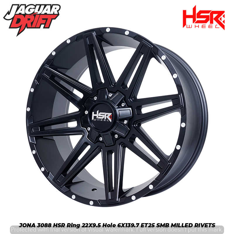Jual VELG MOBIL RACING HSR JONA RING 22 WARNA HITAM COCOK BUAT MOBIL ...