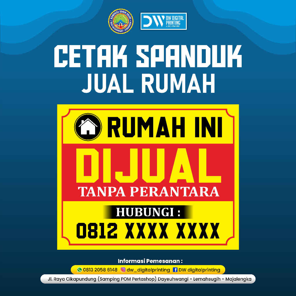 Jual Cetak spanduk jual rumah 1 hari jadi | Cetak spanduk cepat ...