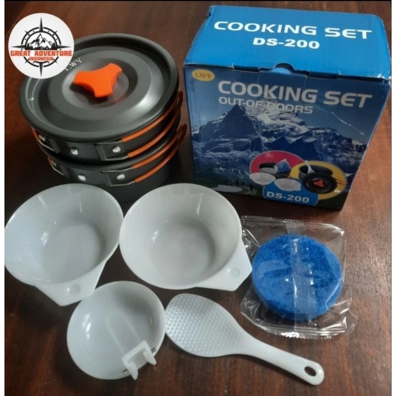 Jual Camping Cooking Set DS200 Nesting Camping LWY Shopee Indonesia