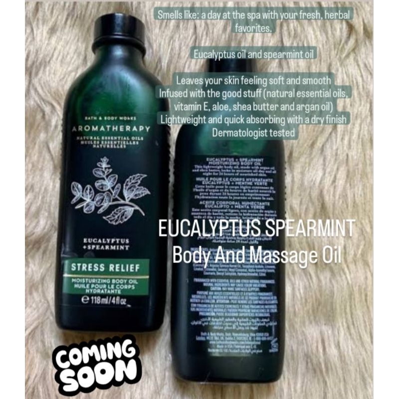 Jual MOISTURIZING BODY OIL / MASSAGE OIL BATH AND BODY WORKS (BBW