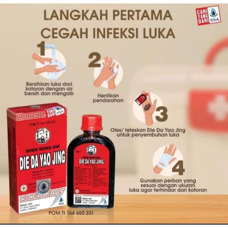 Tie Ta Yao Jing Die Da Yao Jing PT SSA Untuk cegah infeksi luka terbuka