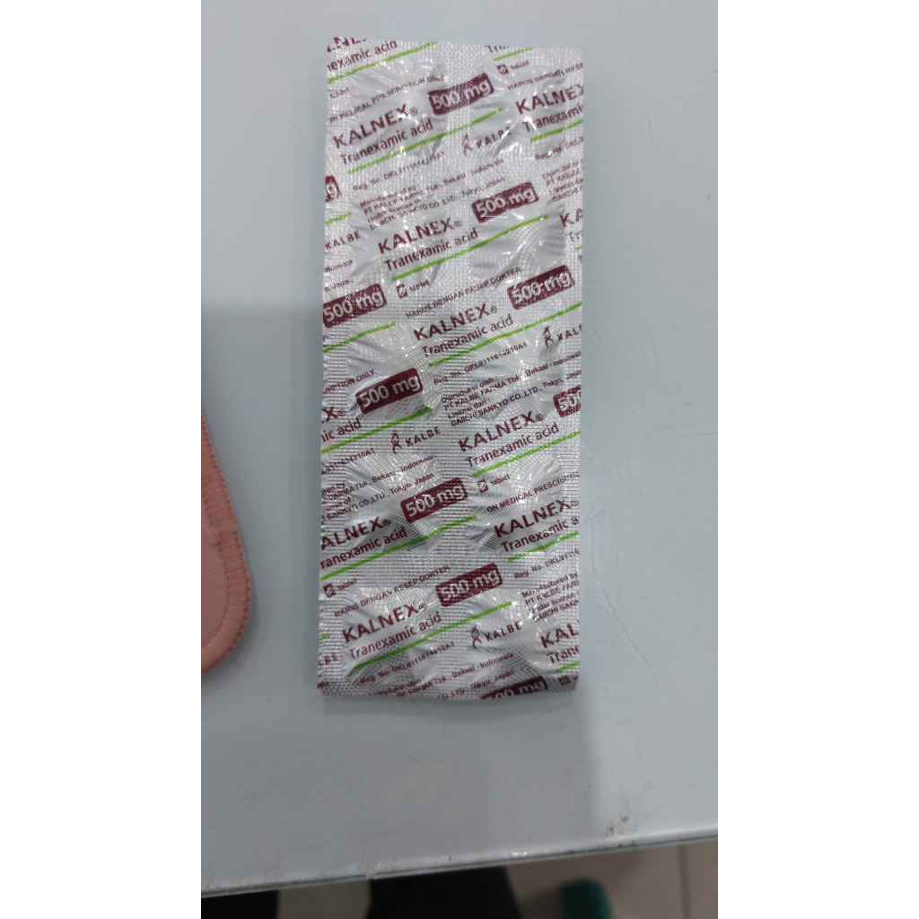 Jual KALNEX 500 MG 1 STRIP ISI 10 TABLET/ASAM TRANEKSAMAT 500 MG ...