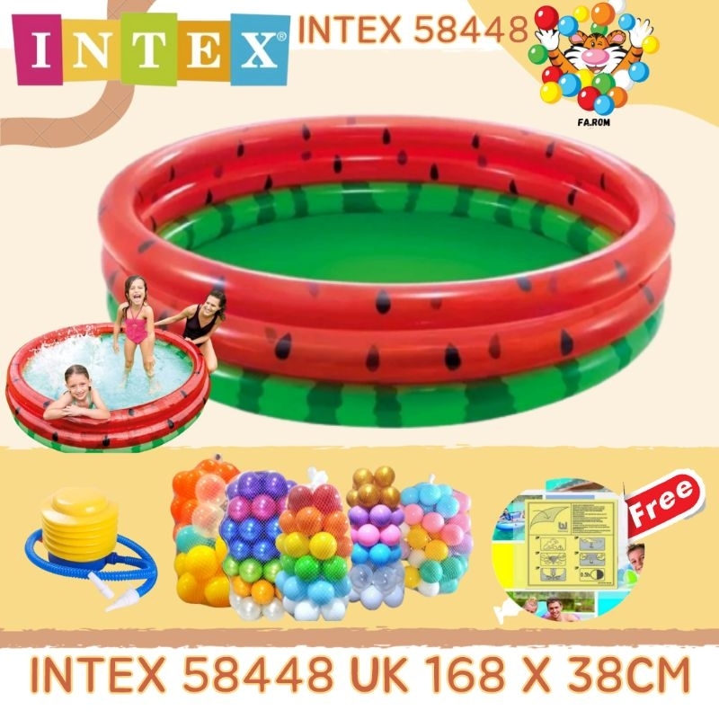 Jual Kolam Renang Anak INTEX Jumbo 58448 UK 168 x 38 cm Tersedia Paket ...
