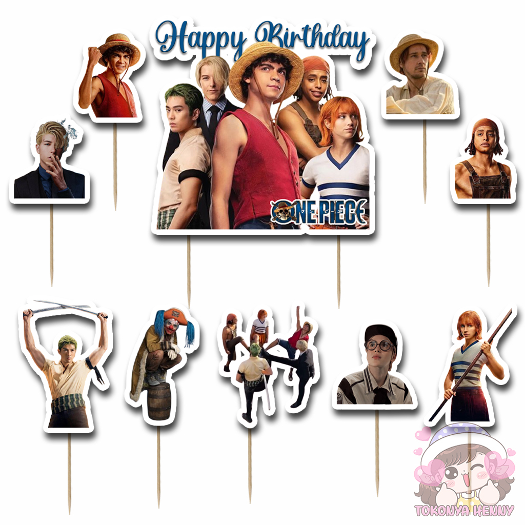 Jual Topper Cake Hiasan Kue Ulang Tahun motif ONE PIECE THE MOVIE 2023