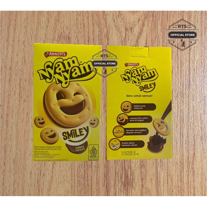 Jual NYAM NYAM SMILEY | BISCUIT NYAM NYAM | Arnotts BISCUIT CHOCOLATE ...