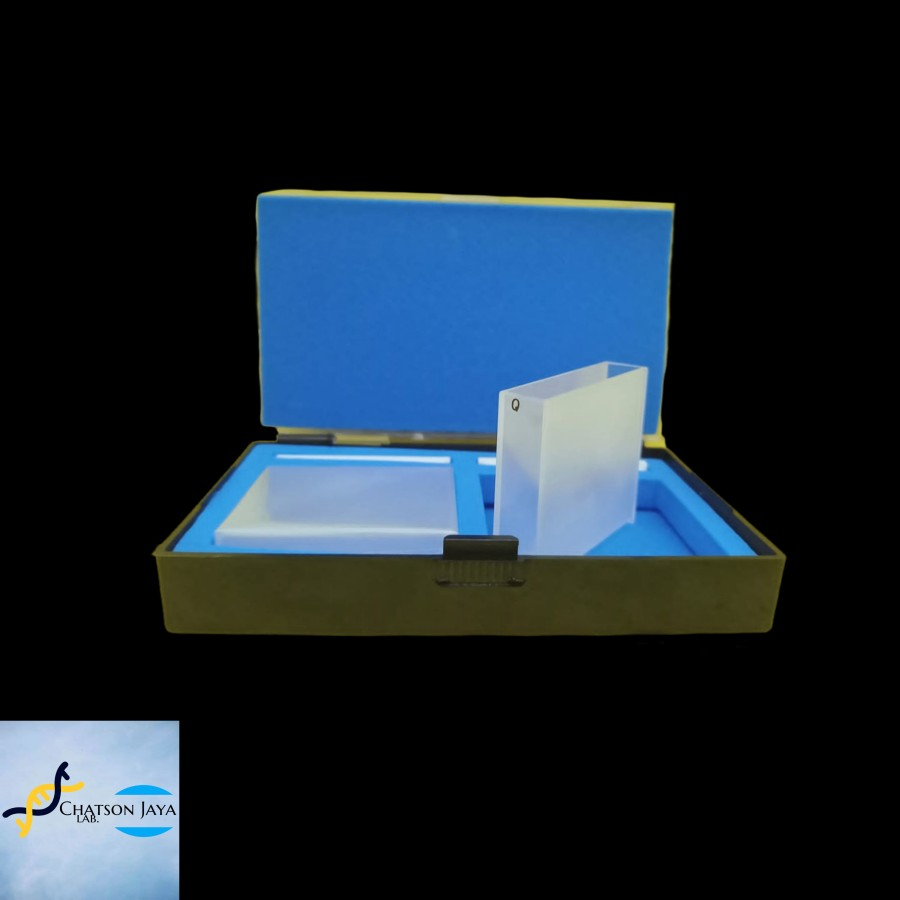 Jual Cuvette Kuvet UV Quartz kuarsa with Lid 50 mm / Cuvette Quartz