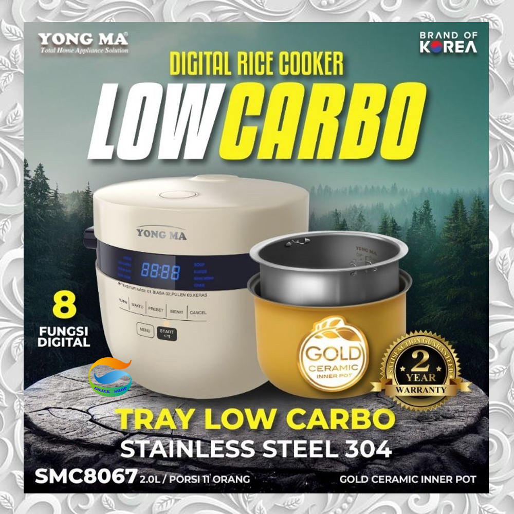 Jual Rice Cooker YONG MA Magic Com Digital Low Carbo 2 Liter SMC 8067