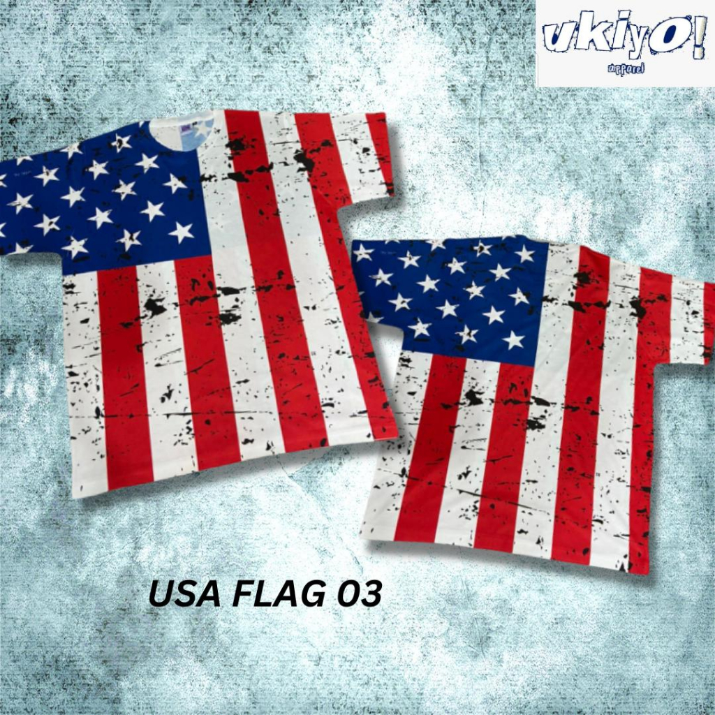 Jual KAOS TAG THAILAND USA FLAG MIX AOP (ALL OF PRINT) FULLPRINT T