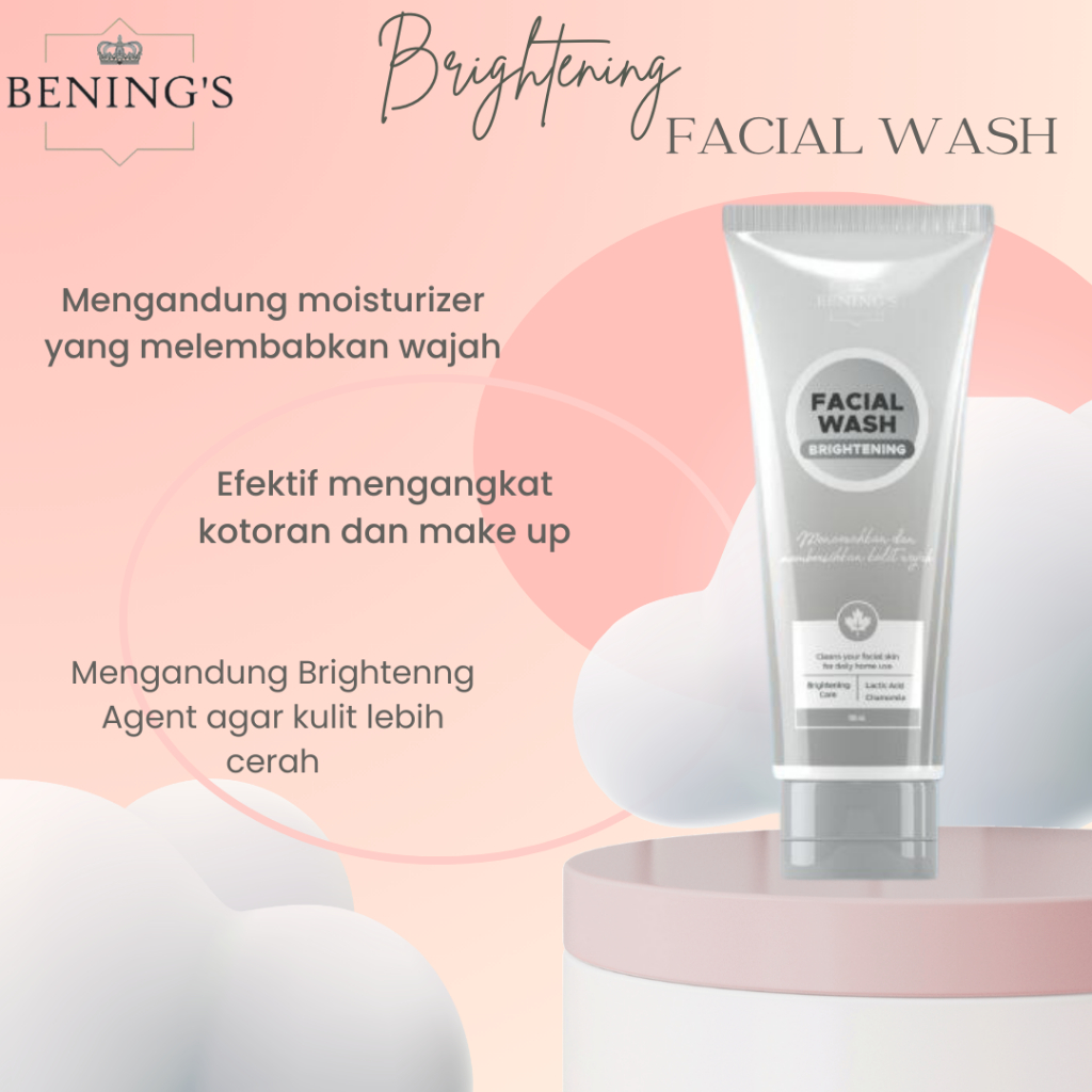 Jual FACIAL WASH BRIGHTENING BENING FACIAL WASH UNTUK KULIT KERING