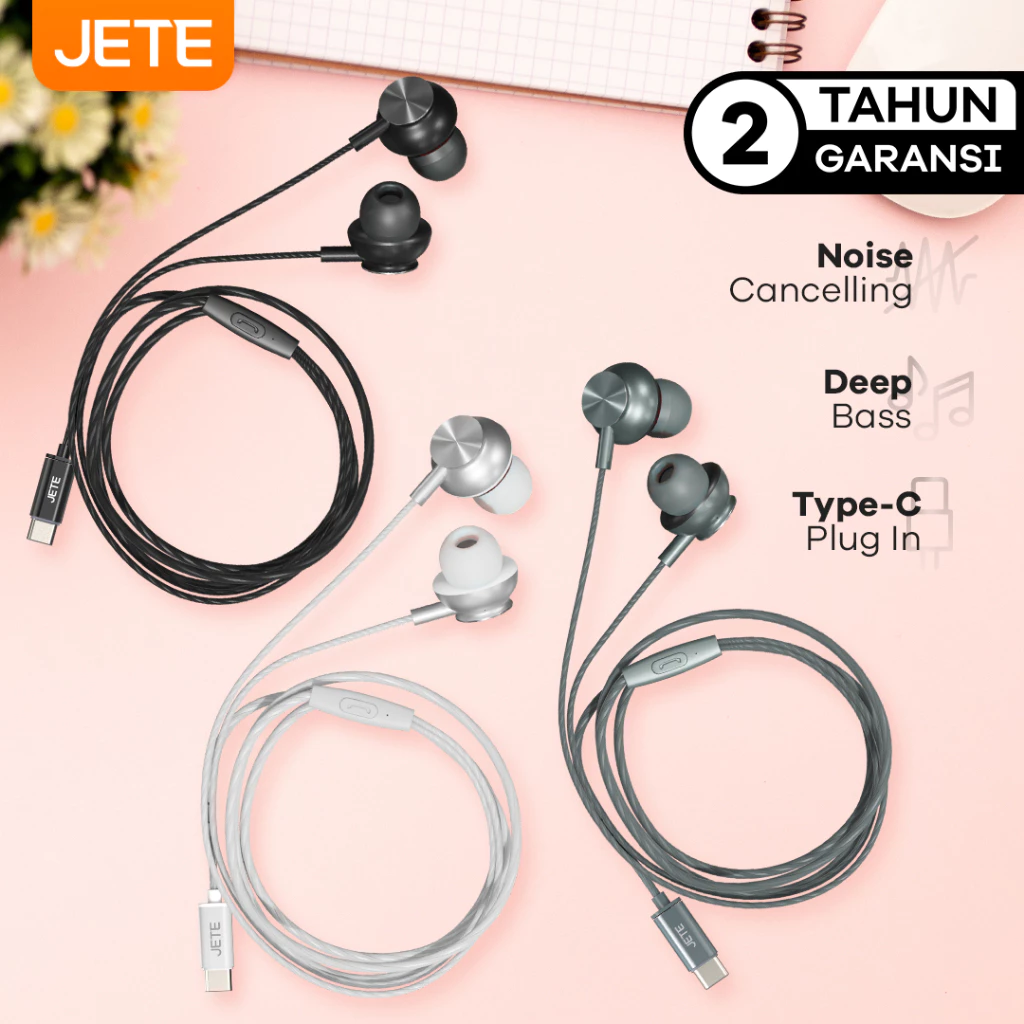 Headset Earphone Type C Stereo JETE SOULS - Garansi 2 Tahun