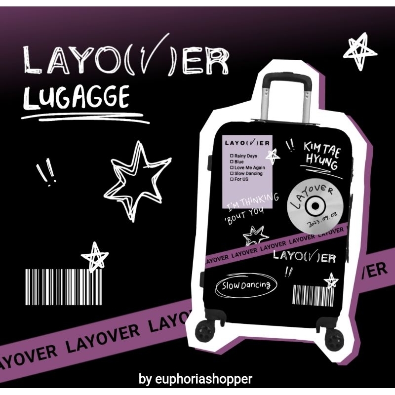 Jual koper v bts taehyung layover by euphoriashopper | Shopee Indonesia