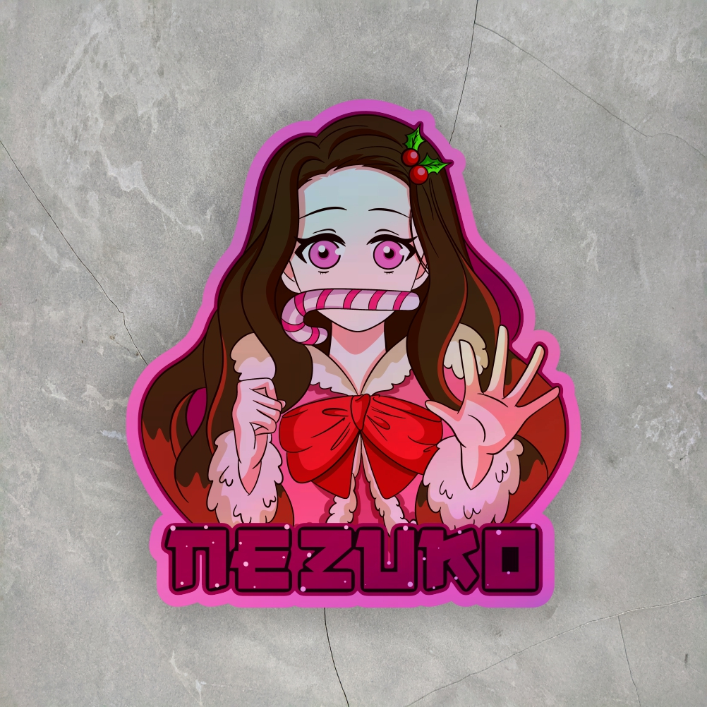 Jual Sticker Anime Hologram Kimetsu No yaiba Nezuko ukuran 7 cm sticker ...