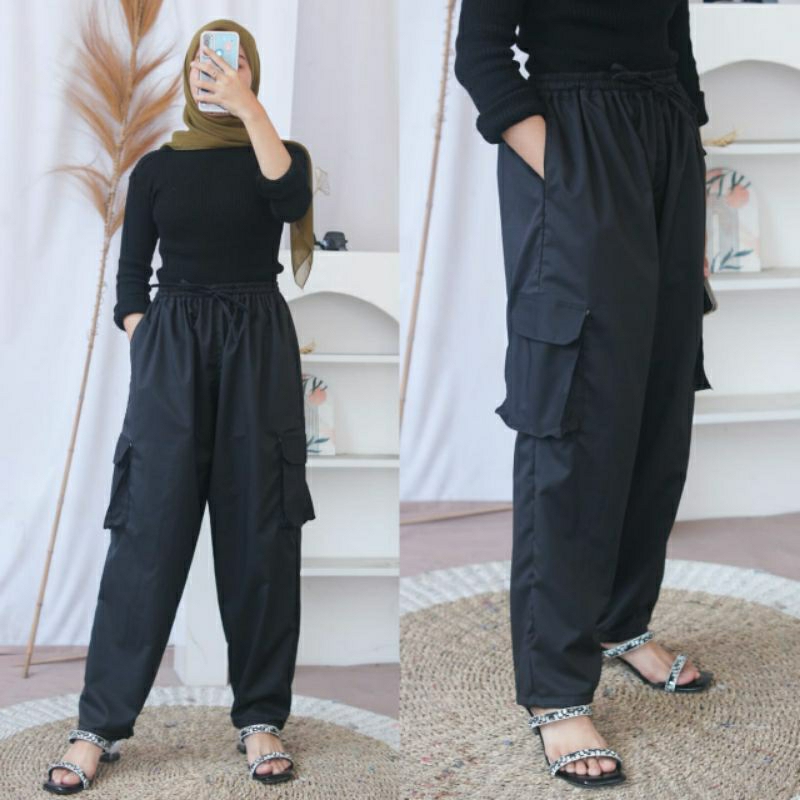 Jual FEBY CARGO PANTS | CELANA CARGO WANITA | CELANA GUNUNG PANJANG ...