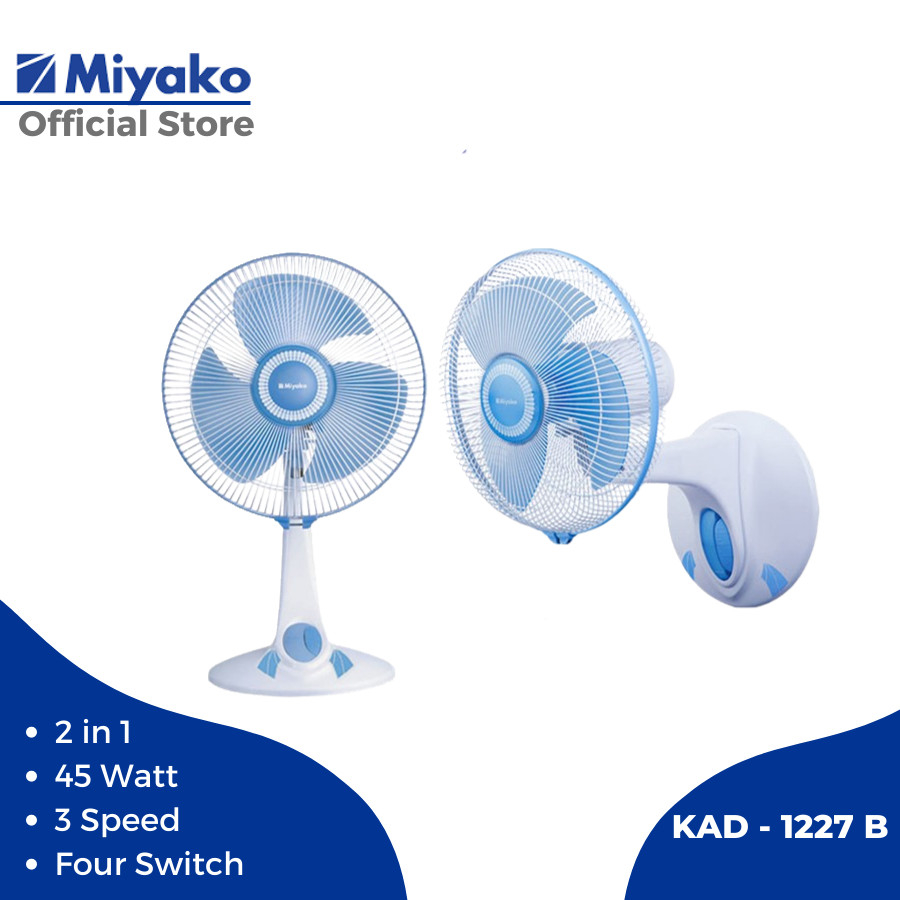 Jual Kipas Angin Dinding Miyako KAD 1227 Desk Wall Fan Miyako 1227 ...