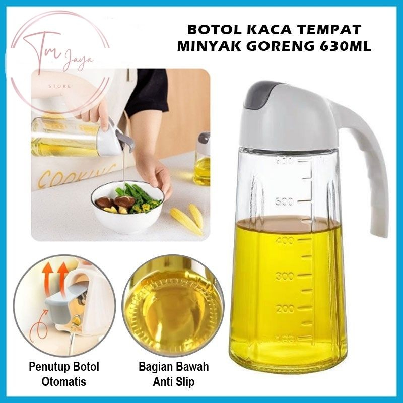 Jual Botol Minyak Goreng Kaca Serbaguna Ml Botol Serbaguna Tutup Otomatis Anti Tumpah