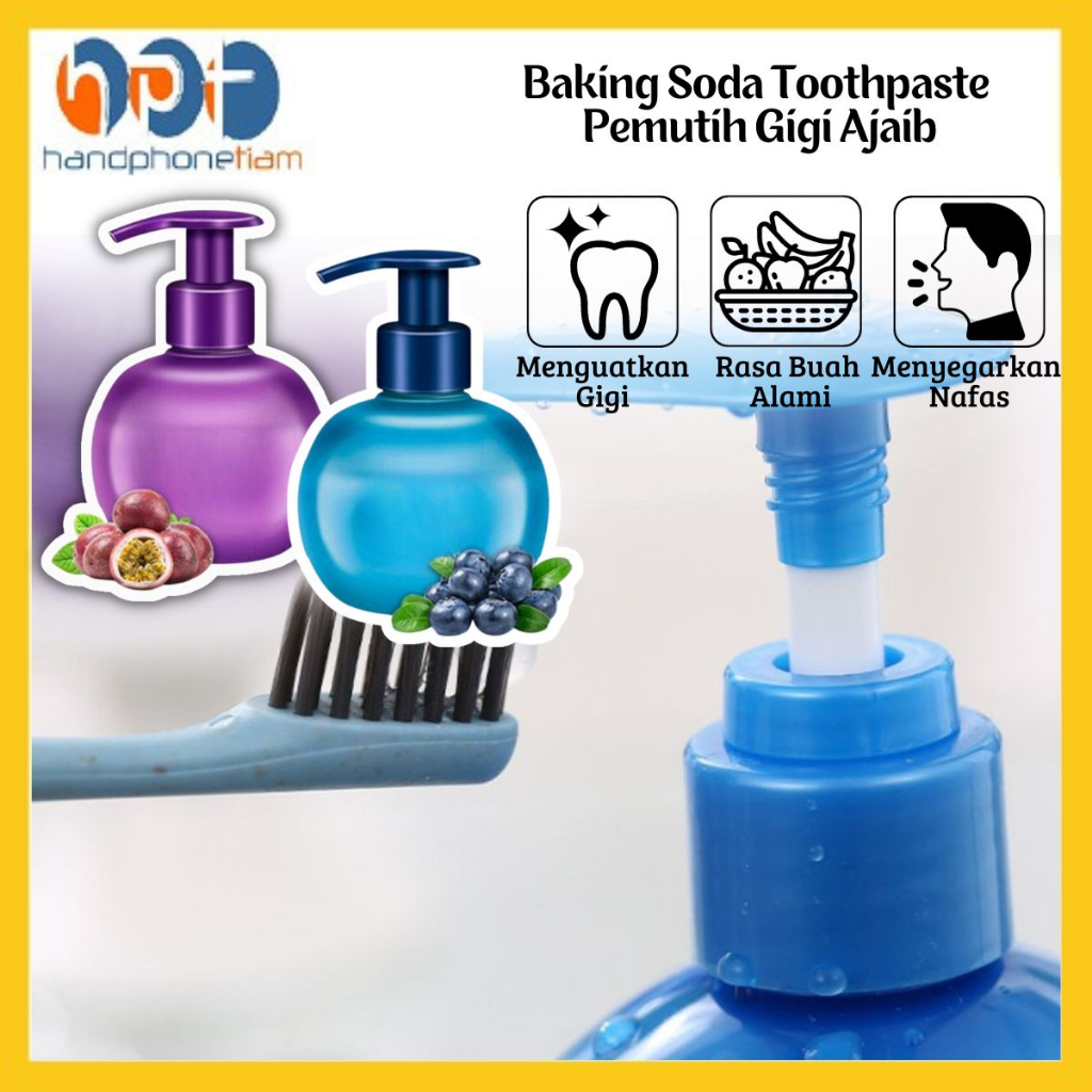 Jual Baking Soda Pemutih Gigi Instan Removal Whitening Toothpaste Fruit