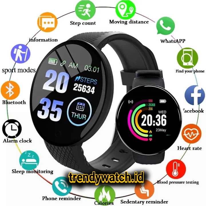 Jual Jam Tangan Hp Pintar Android Digital Smartwatch D18 Imo Anak Pria Wanita Dewasa Sport