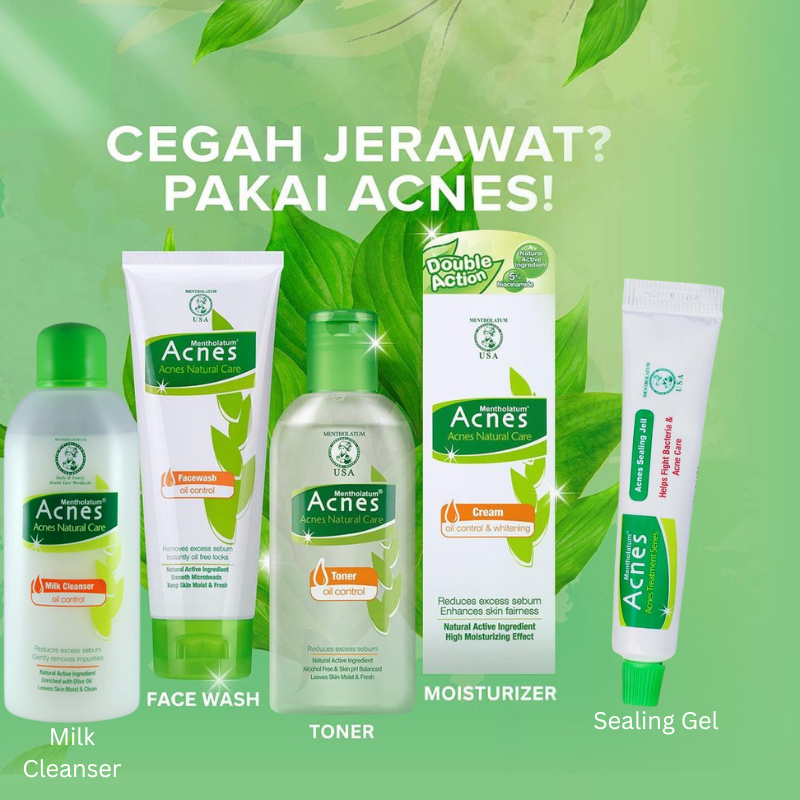 Jual Acnes Facial Foam Oil Control Cegah Jerawat Milk Cleanser Toner