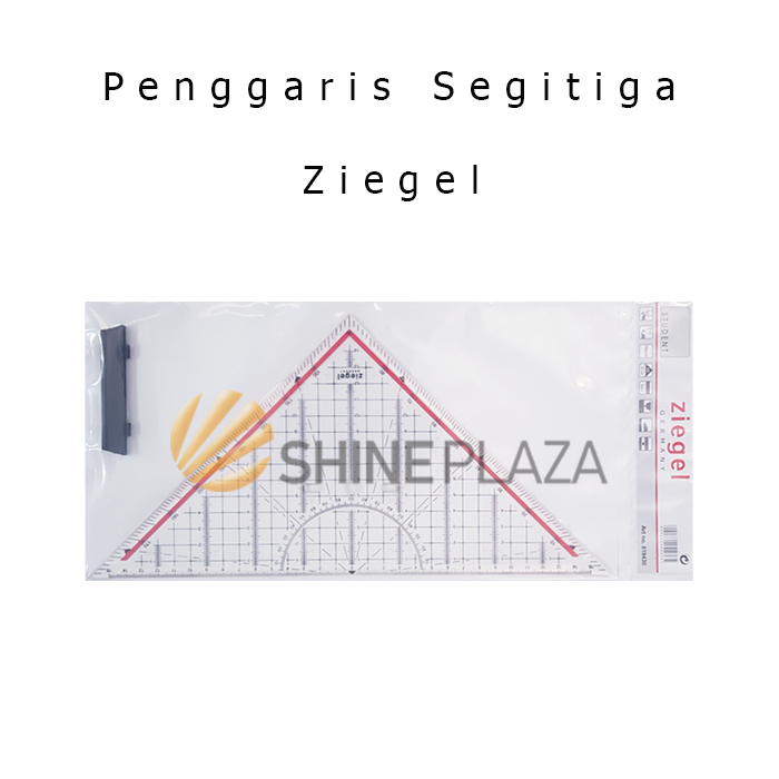 Jual Triangle Acrylic Ruler 32cm Ziegel - Penggaris Segitiga Pegangan ...