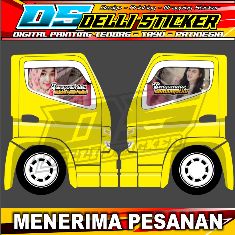 Jual Stiker Kaca Truk Canter - Stiker Gambar Wanita dan Kata-Kata Bisa ...