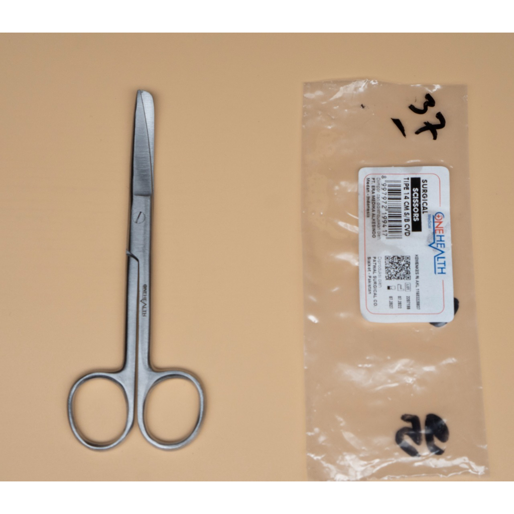 Jual Gunting Operasi Lurus Tajam Tumpul 14 Cm Operating Scissors Onehealth Shopee Indonesia 