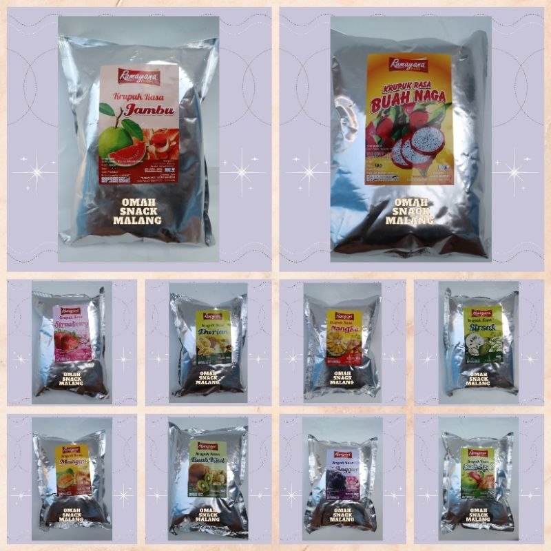 Jual Aneka Snack Kerupuk Krupuk Buah Naga Kiwi Apel Durian Strawberry