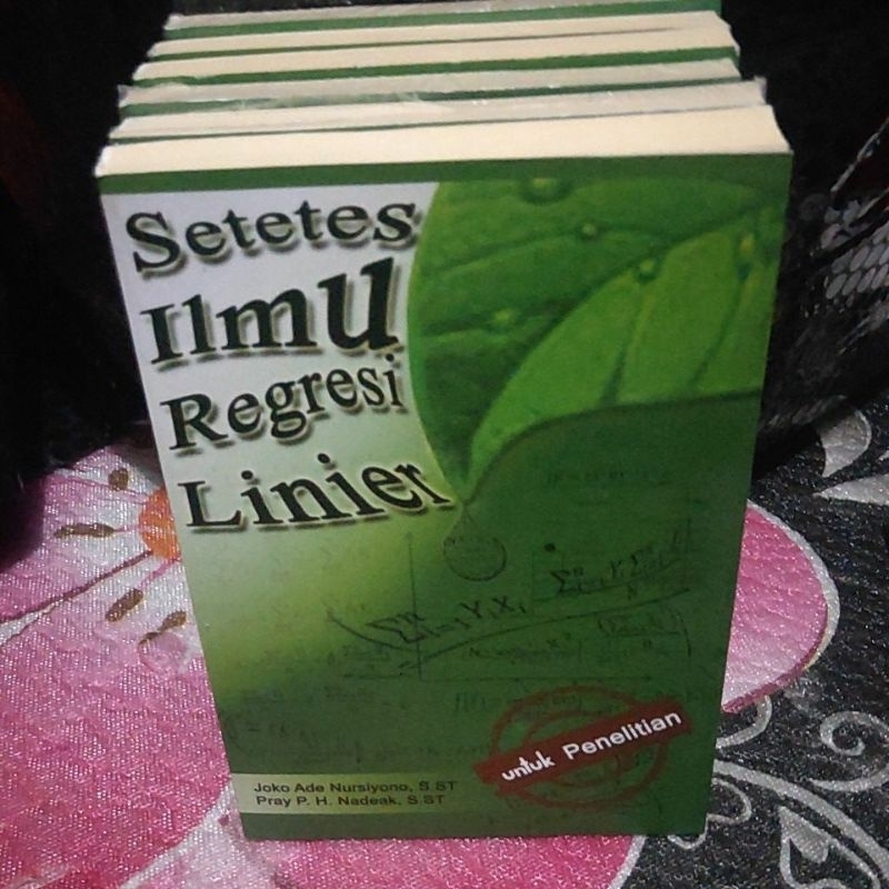 Jual Original Buku Setetes Ilmu Regresi Linier Untuk Penelitian ...