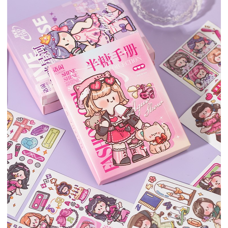 Jual [WindHeart] 50 lembar sticker box colorful dream sticker box ...