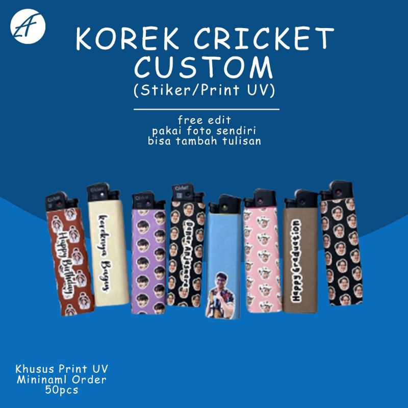 Jual Korek Cricket Custom Print Uv Korek Api Kado Ulang Tahun Shopee Indonesia