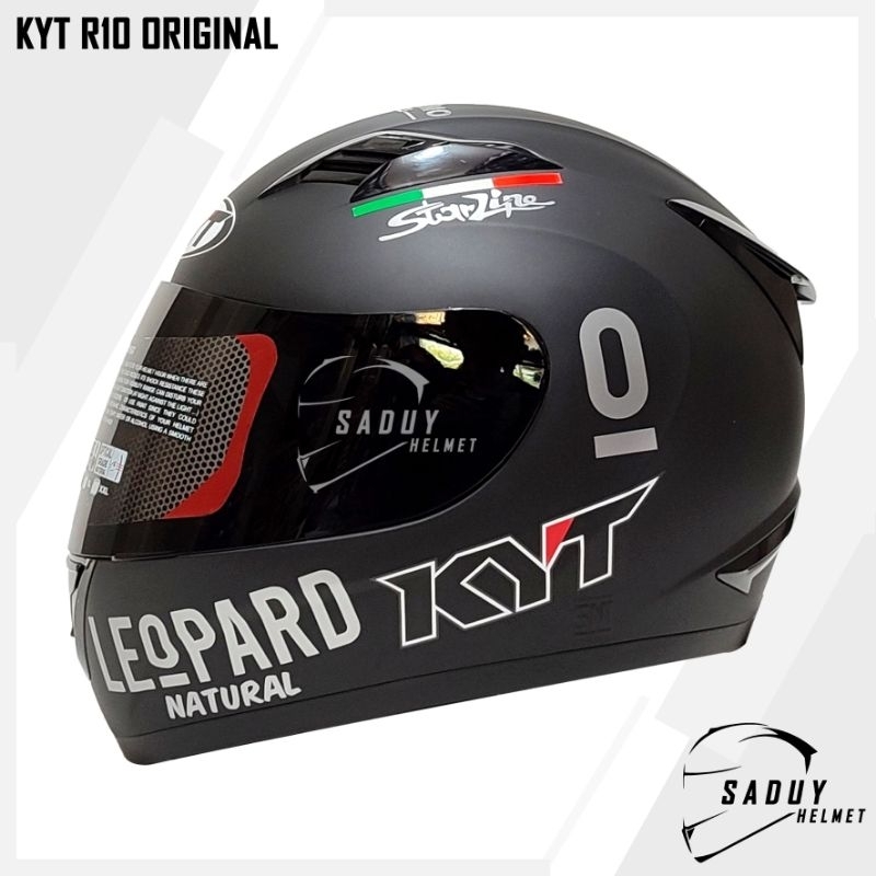 Jual HELM KYT R10 BLACK DOFF LEOPARD FULL FACE Shopee Indonesia