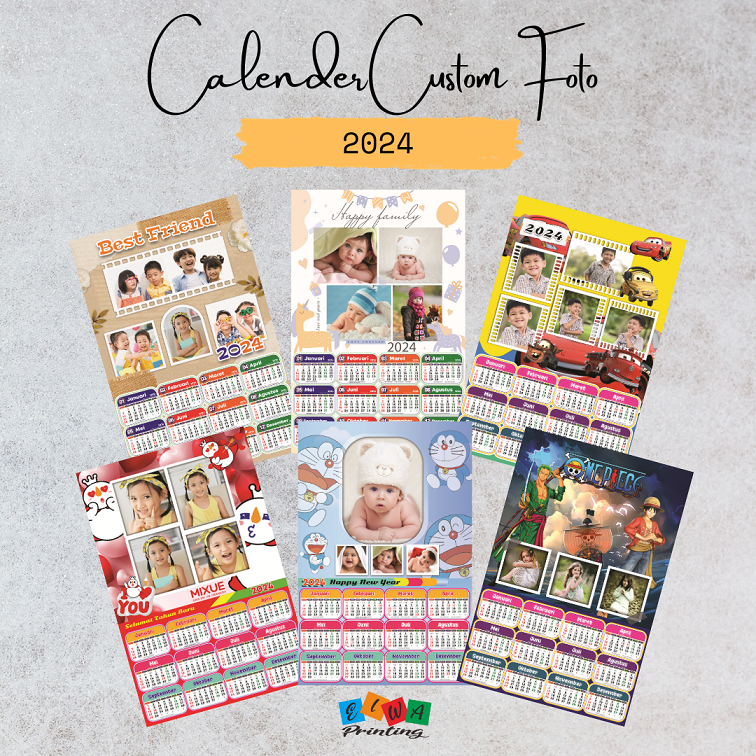 Jual [ 2024 ] CETAK KALENDER DINDING, KALENDER 2024 CUSTOM FOTO