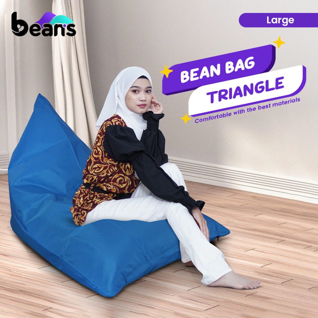 Jual Beans Beanbag Triangle Waterproof Plus Isi Size Large Bean Bag