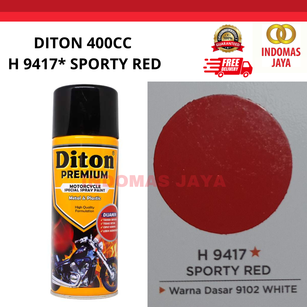 Jual Cat Semprot DITON PREMIUM - 9417* Sporty Red | Shopee Indonesia