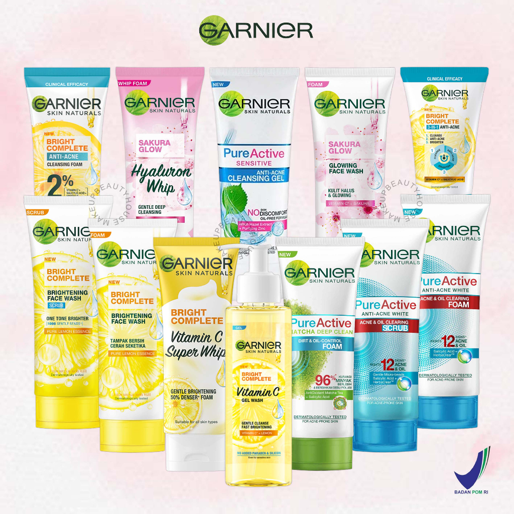 Jual GARNIER Bright Complete vitamin c facial wash/vitamin c super