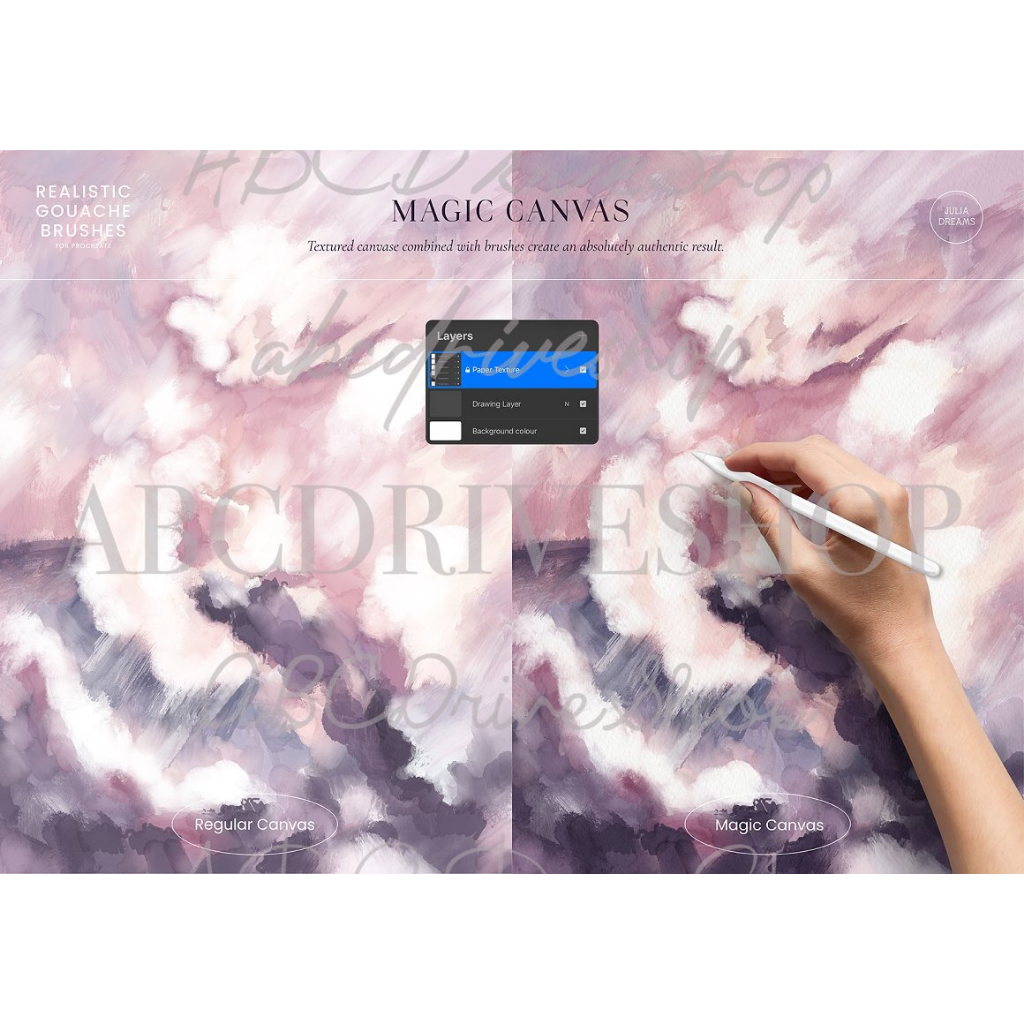 Jual Procreate Brush - Realistic Gouache Procreate Brushes | Shopee ...
