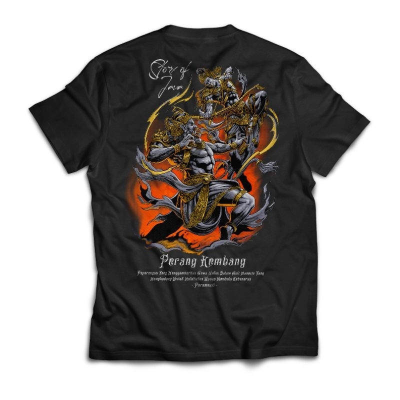 Jual Paramesti Kaos Jawa Wayang Arjuna Kresna Perang Kembang Shopee