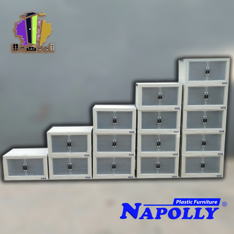 Jual LEMARI PLASTIK POLIBOX SUSUN 3 TUMPUK SERBAGUNA Container Box ...